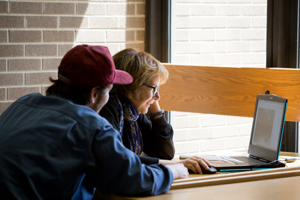 Students in the Merit Library